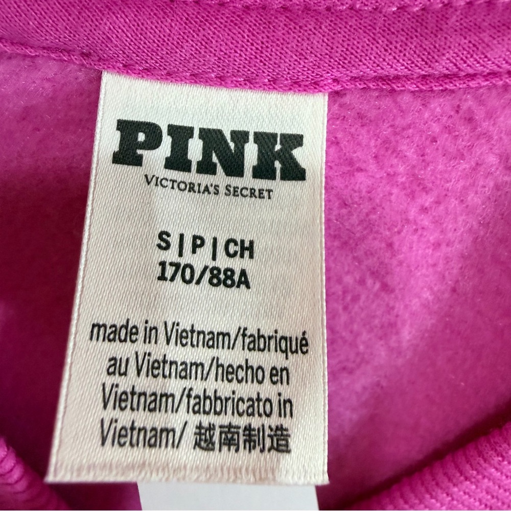 PINK Victoria's Secret Pink Crewneck Ivy Fleece Oversized Sweatshirt Small - Picture 2 of 8